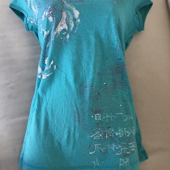 Mudd turquoise round neck graphic t-shirt - Picture 2 of 7